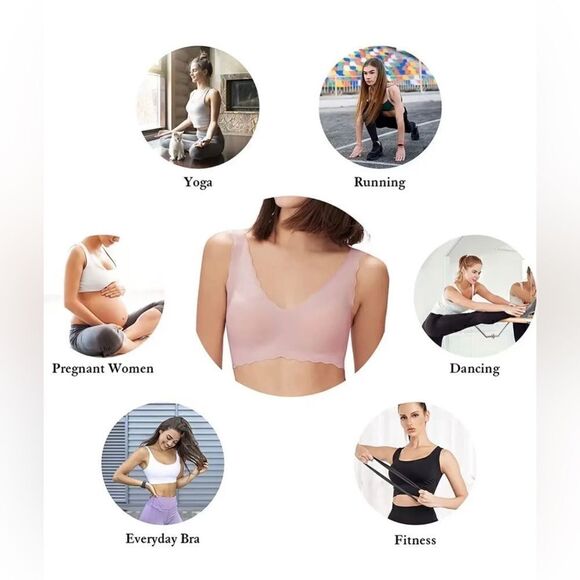 Seamless Bra Comfortable Wirefree Sports Yoga Bras Sleep Bra Tank Tops for Women - Picture 9 of 9